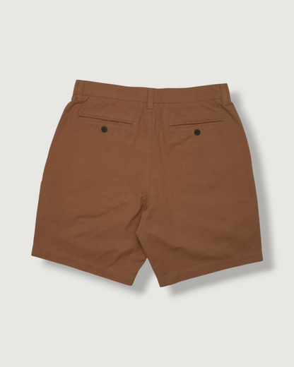 Bimini Linen Blend Shorts 8" - Coffee