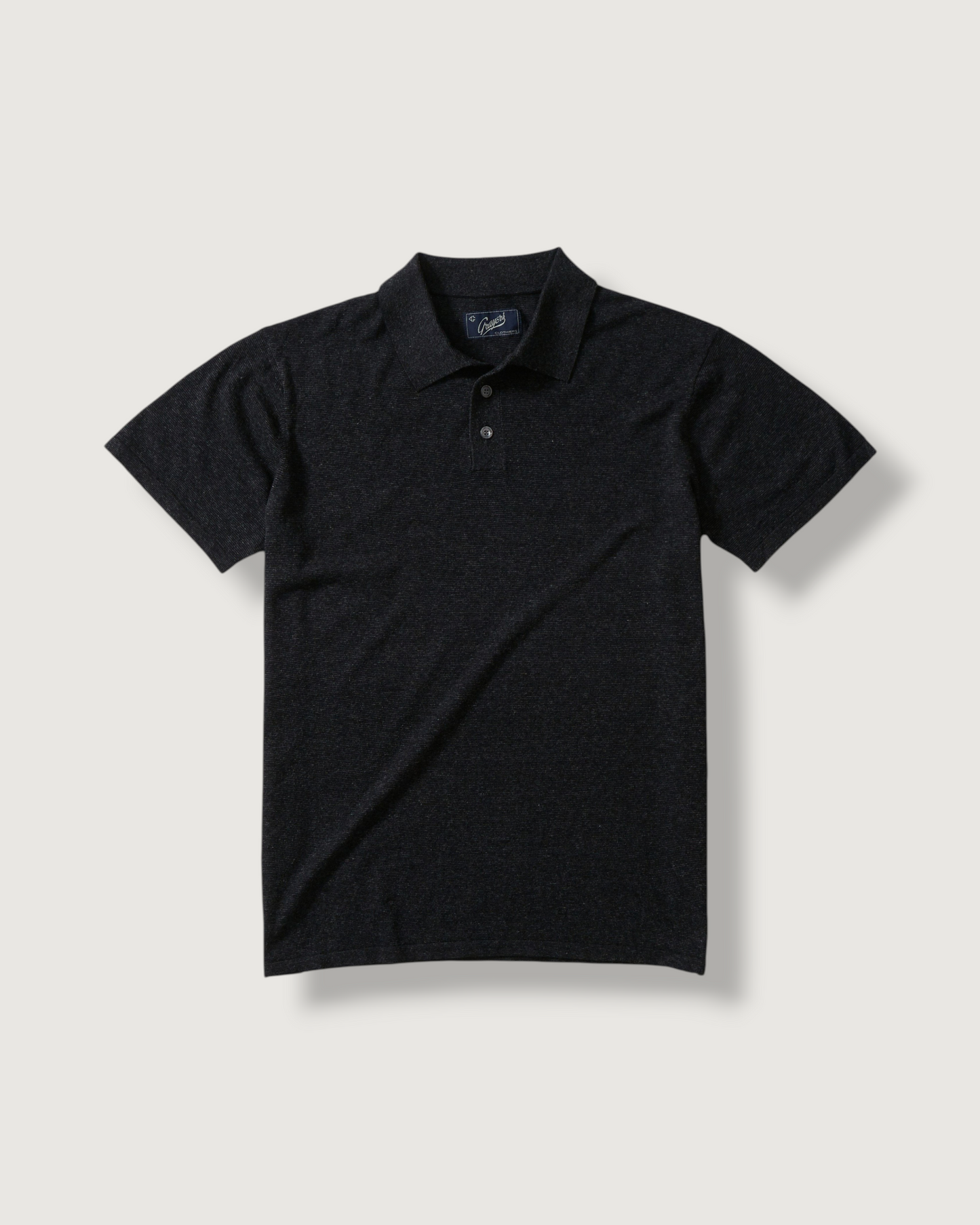 James Featherweight Sweater Polo - Charcoal