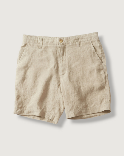Aventura Washed Linen Shorts  - Safari