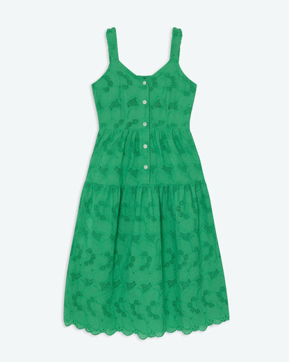 Lowie Green Broderie Josephine Dress