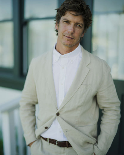 Bal Harbour 2 Button Linen Blazer - Khaki