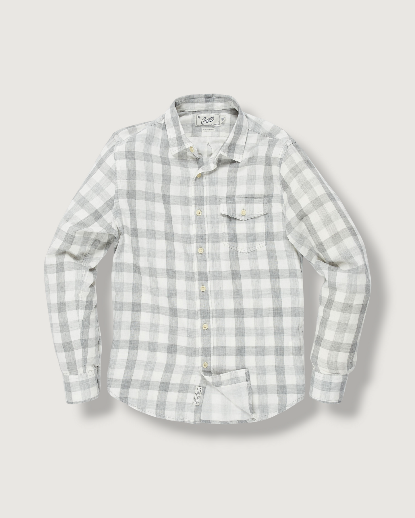 Durham Double Cloth Shirt - Heather Gray Gingham