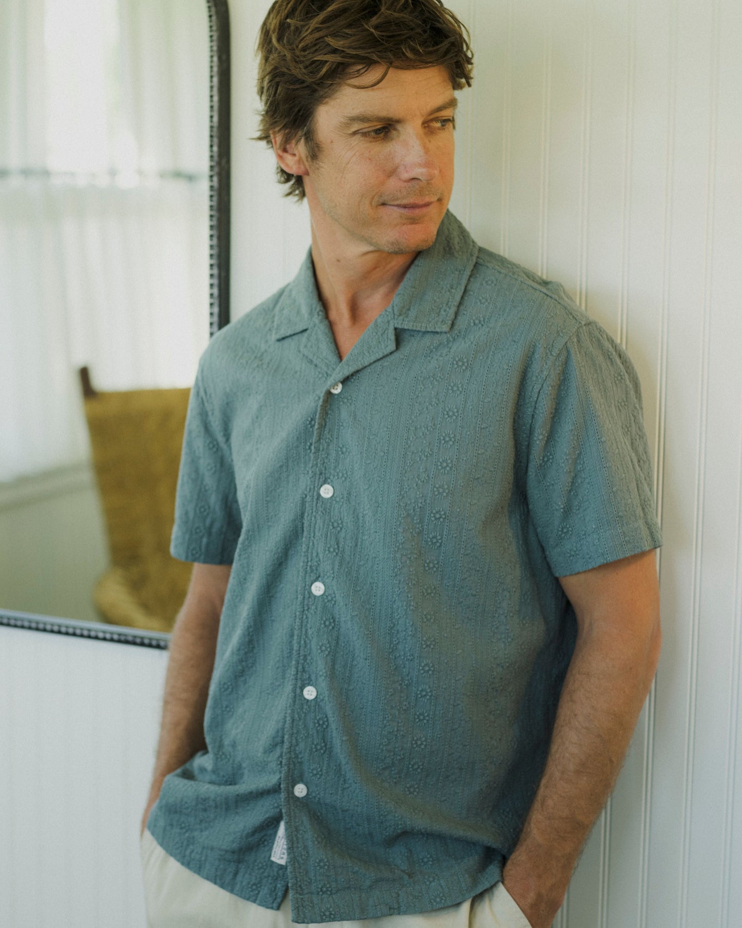 Resort Embroidered Shirt - Sagebrush Green