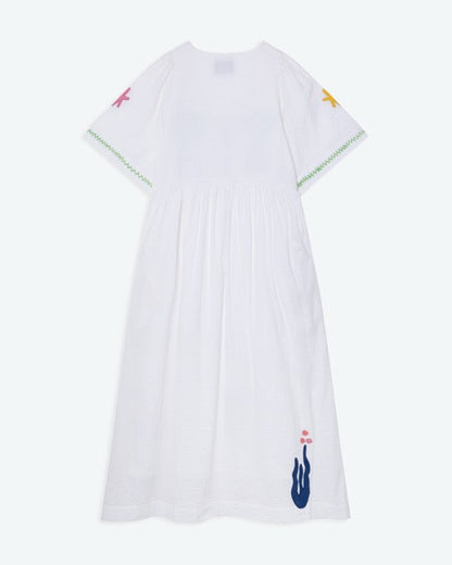 Lowie White Applique Sea Dress