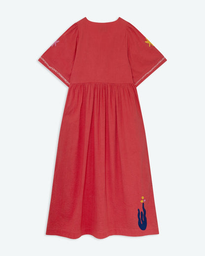 Lowie Red Applique Sea Dress