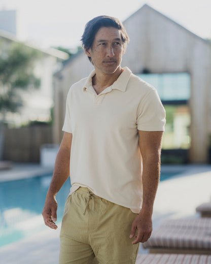 Moderno Jersey Seersucker Shorts - Dried Herb
