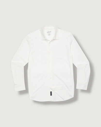 Hackett Cotton Sorona Knit Shirt - White