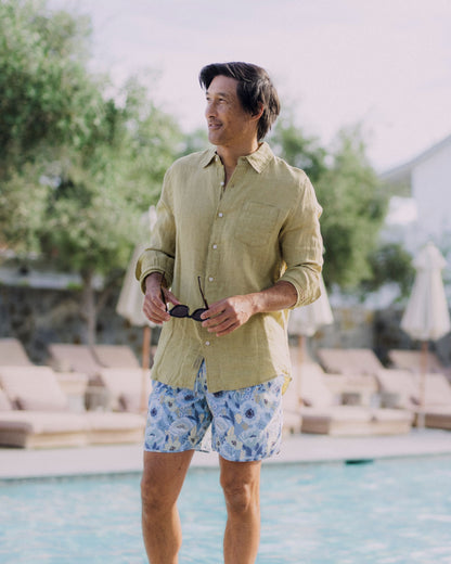 Positano Linen Shirt - Curry