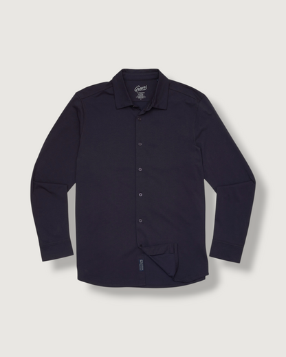 Hackett Cotton Sorona Knit Shirt - Navy