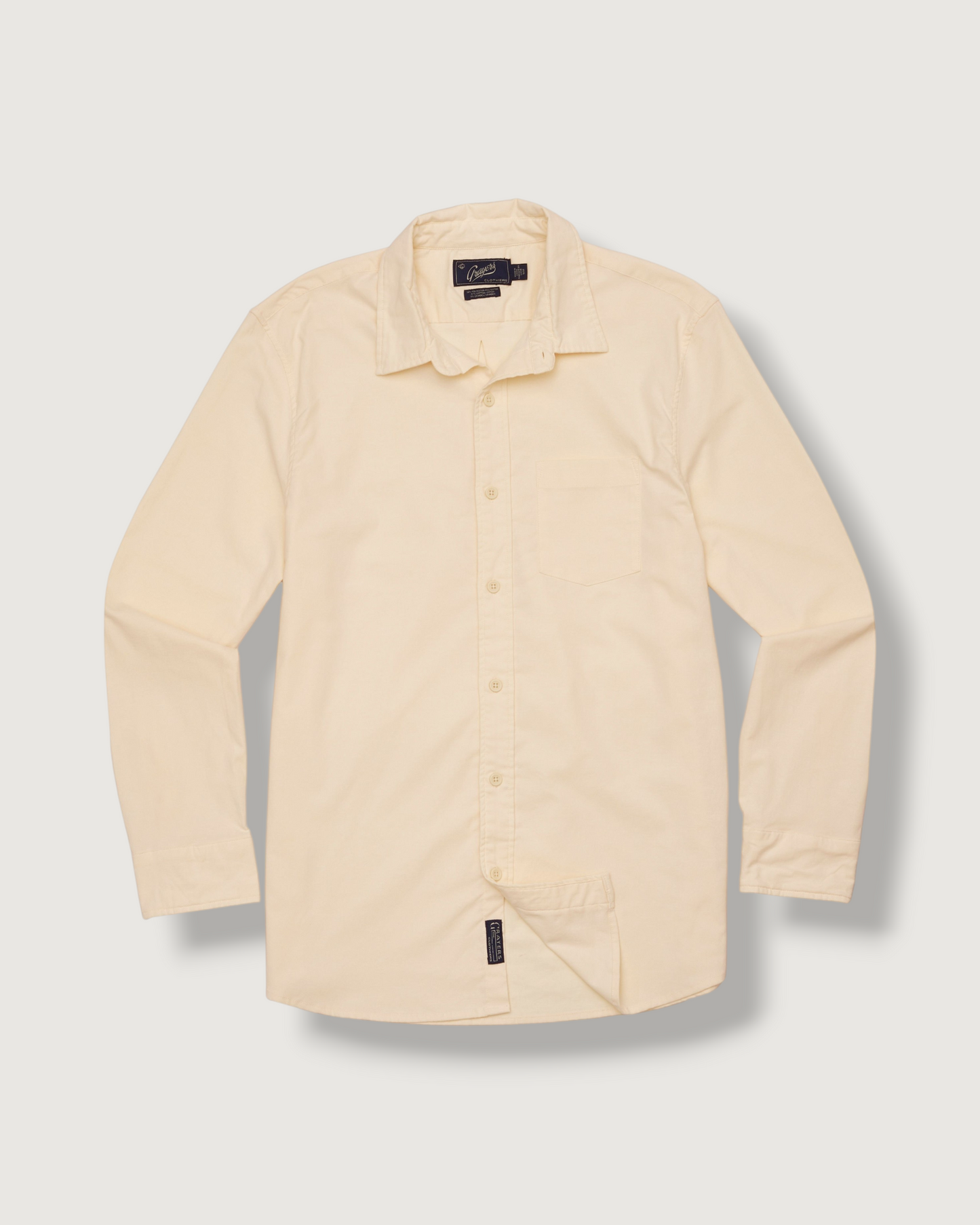 Charles Stretch Oxford Shirt - Cream