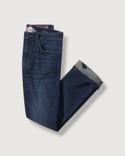 Edward Stretch Straight Fit Denim - Blue Wash