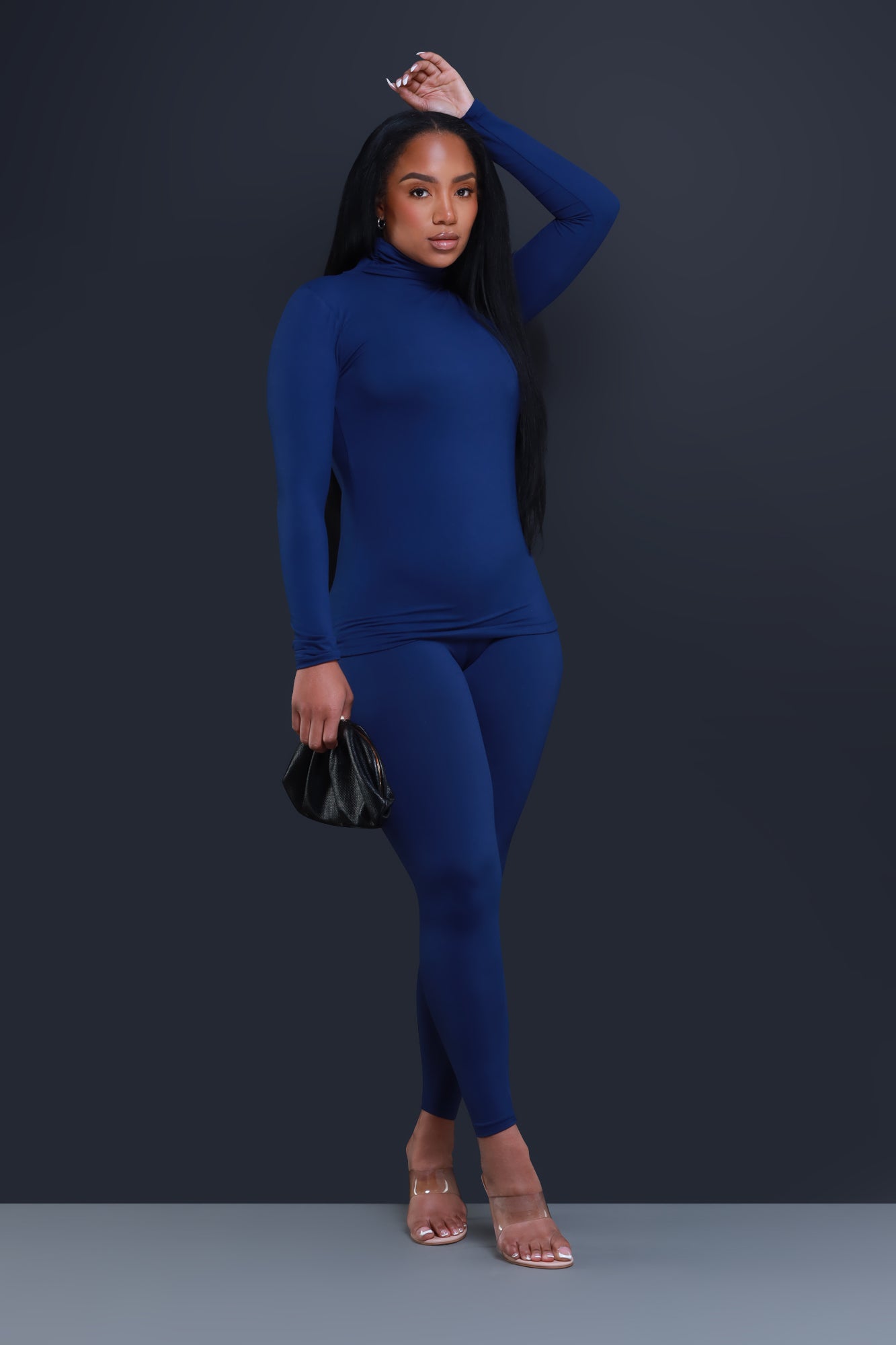Record Timing Legging Set - Light Navy