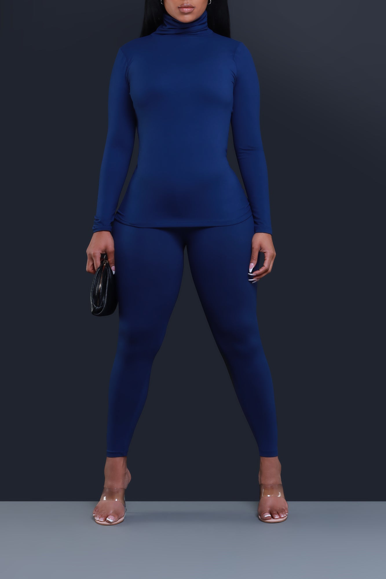 Record Timing Legging Set - Light Navy