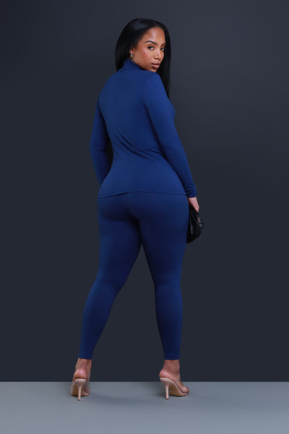 Record Timing Legging Set - Light Navy