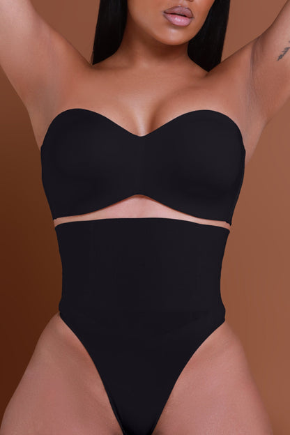 Stomach Control Mid Rise Shaper Panty - Black No.148