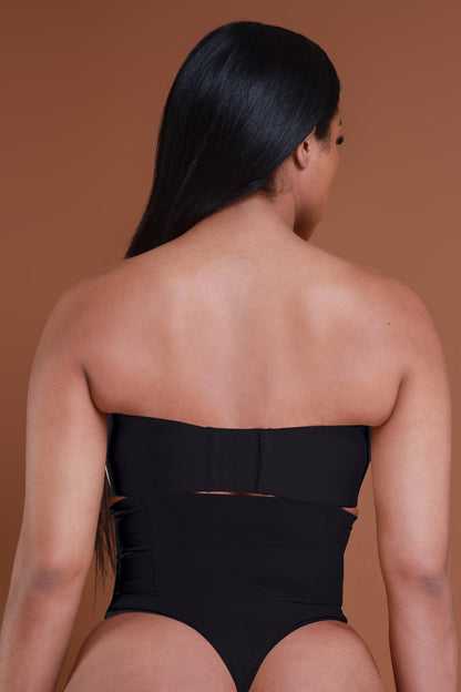 Stomach Control Mid Rise Shaper Panty - Black No.148
