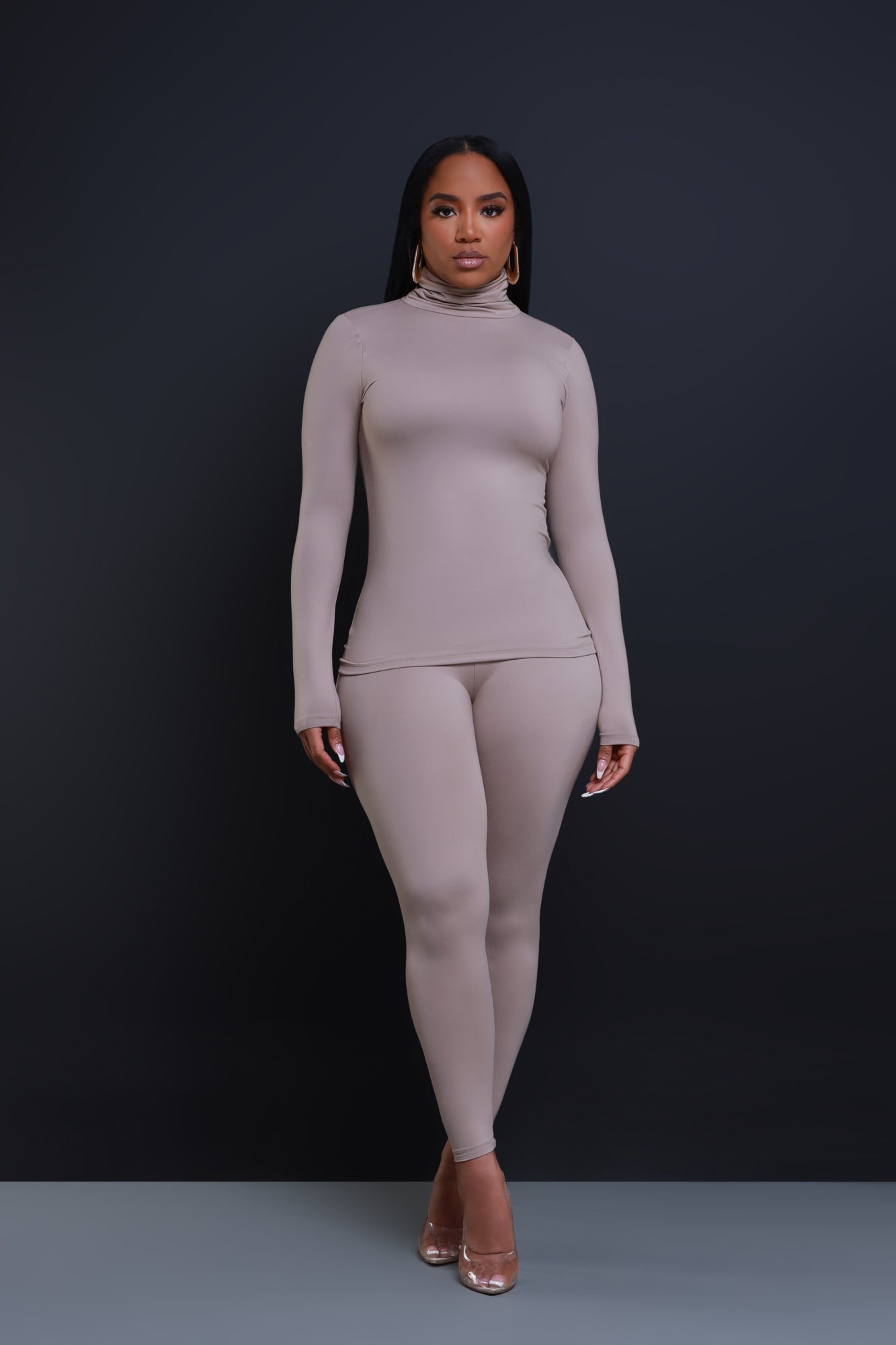 Record Timing Legging Set - Ash Mocha