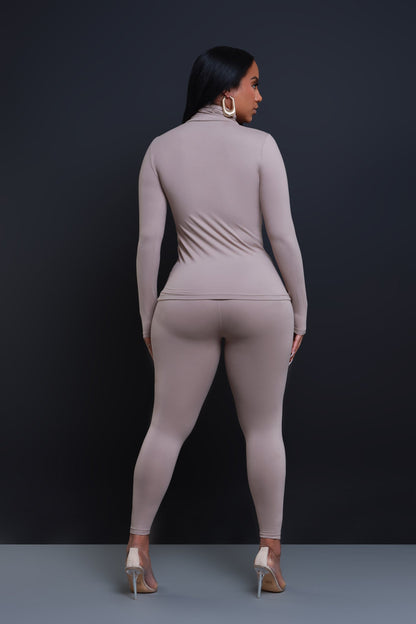 Record Timing Legging Set - Ash Mocha