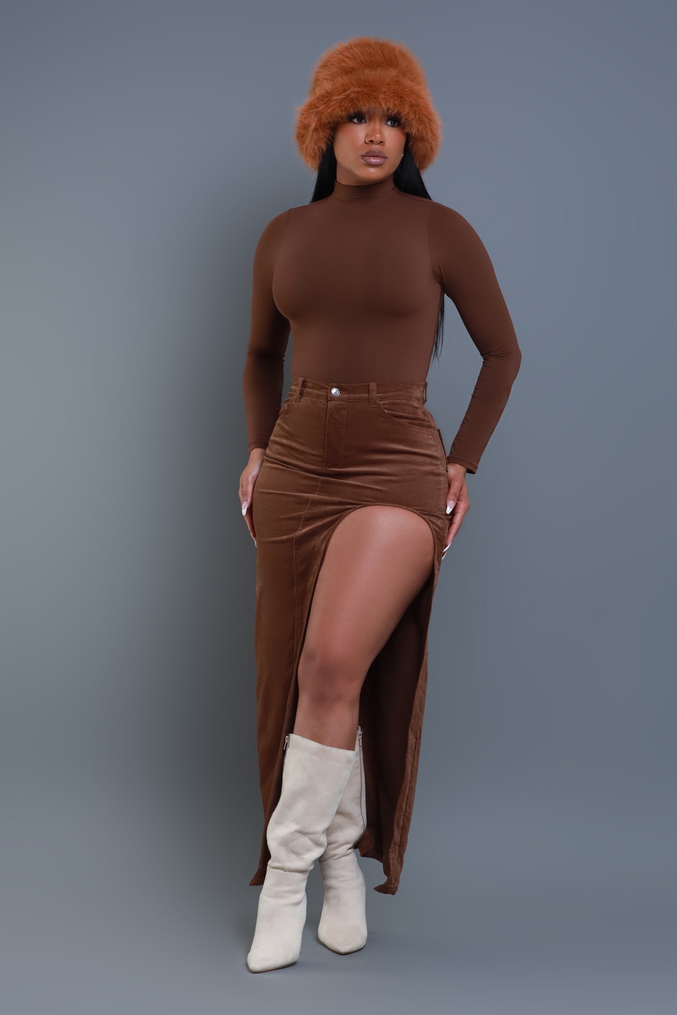 Pillow Talk Faux Fur Bucket Hat - Tan