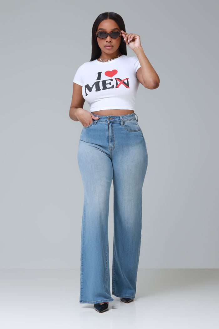 Next Move High Rise Wide Flare Jeans - Medium Wash
