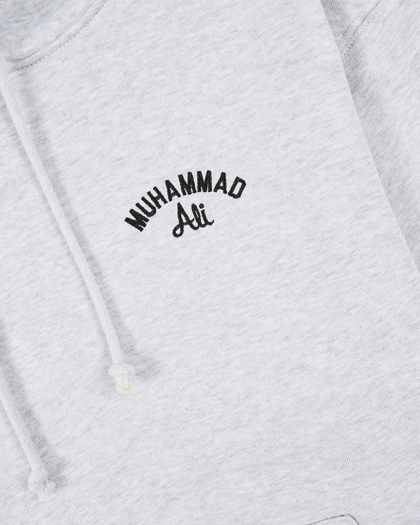 Muhammad Ali Chest Embroidered Heavyweight Cotton Terry Pullover Hoodie