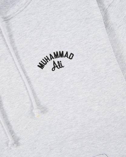 Muhammad Ali Chest Embroidered Heavyweight Cotton Terry Pullover Hoodie