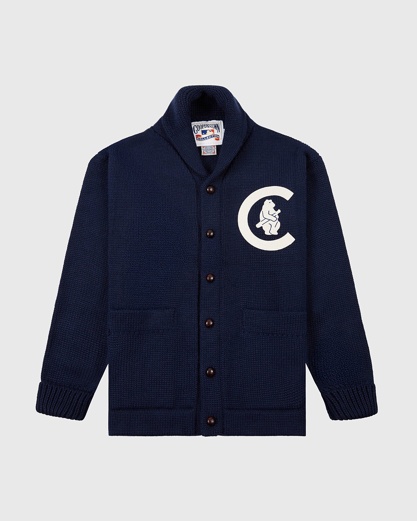 Chicago Cubs 1911 Wool Shawl Collar Sweater