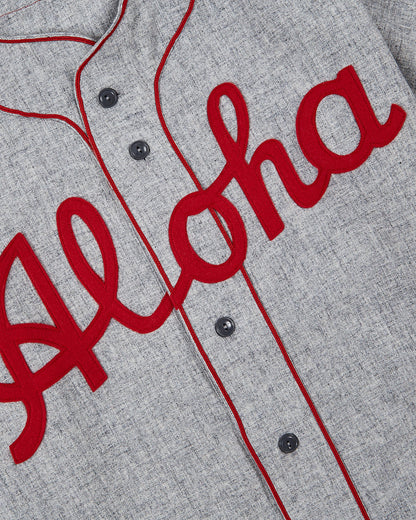 Aloha 100th Infantry 1942 Authentic Wool Road Baseball Jersey