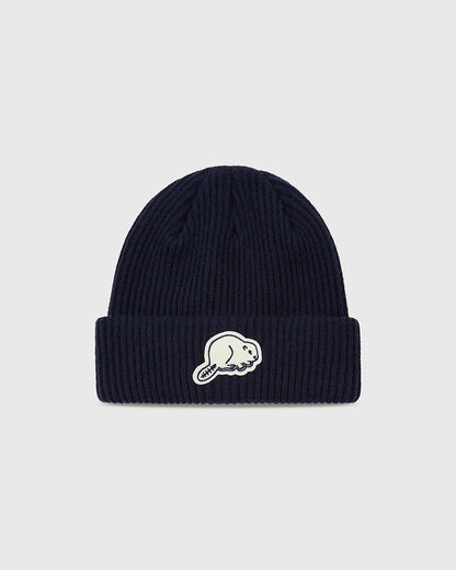 Portland Beavers Felt Logo Ribbed Beanie