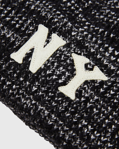 New York Black Yankees Felt Logo Ribbed Beanie