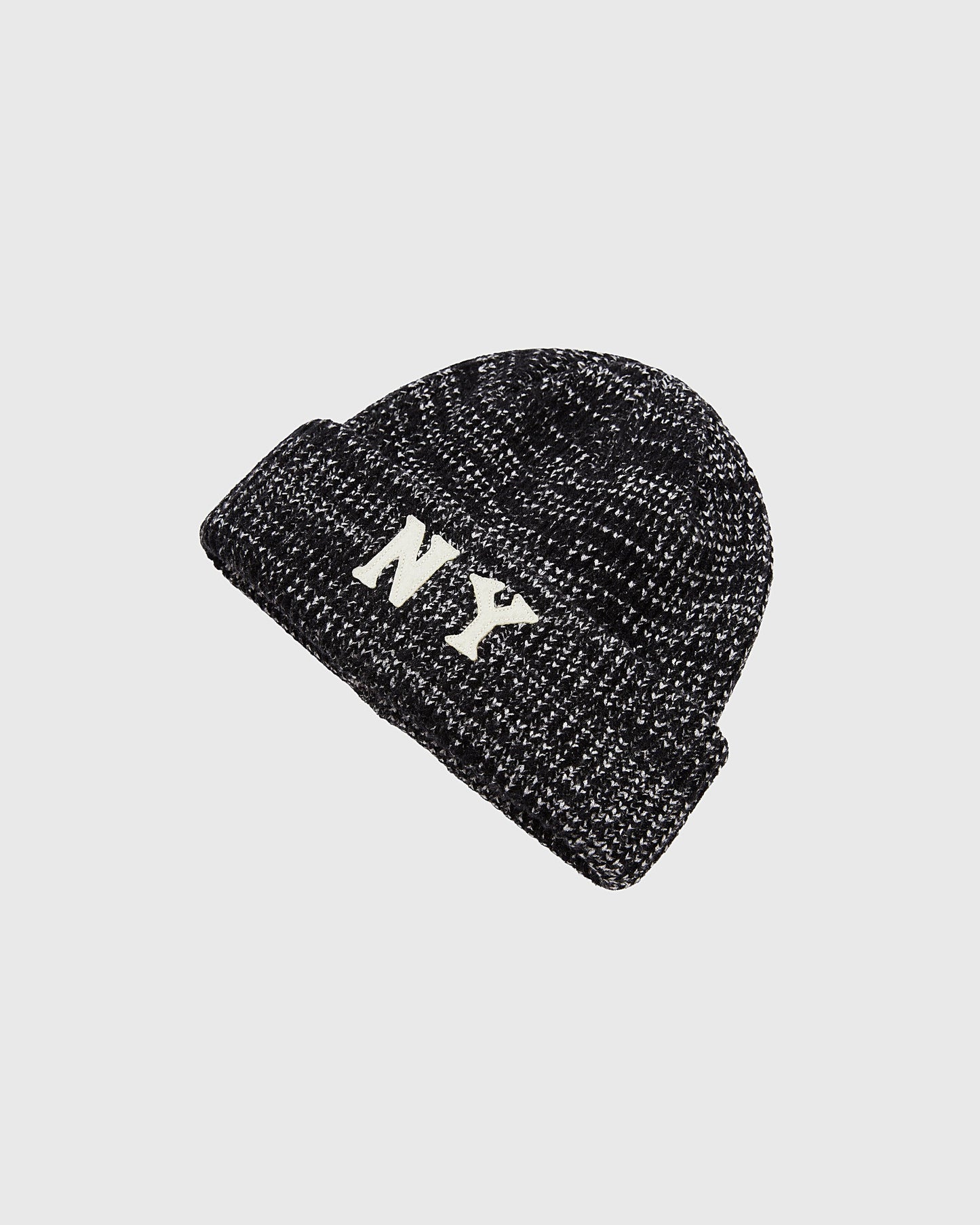 New York Black Yankees Felt Logo Ribbed Beanie