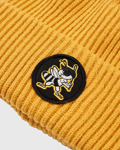 Salt Lake Bees Patch Logo Ribbed Beanie