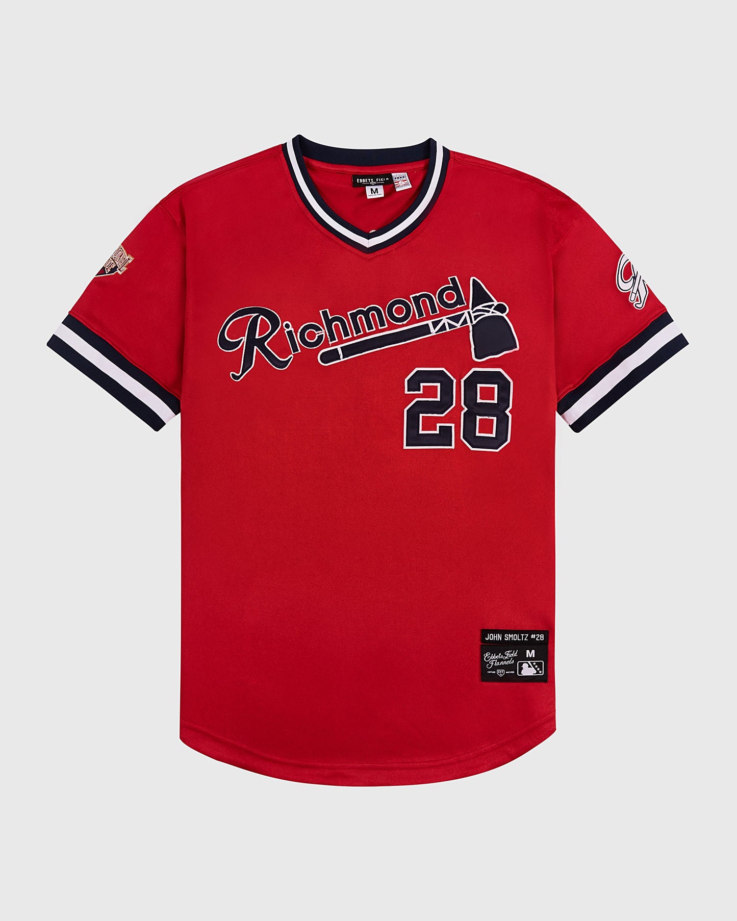 John Smoltz Richmond Braves V-Neck Jersey