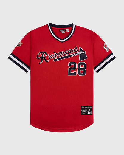 John Smoltz Richmond Braves V-Neck Jersey