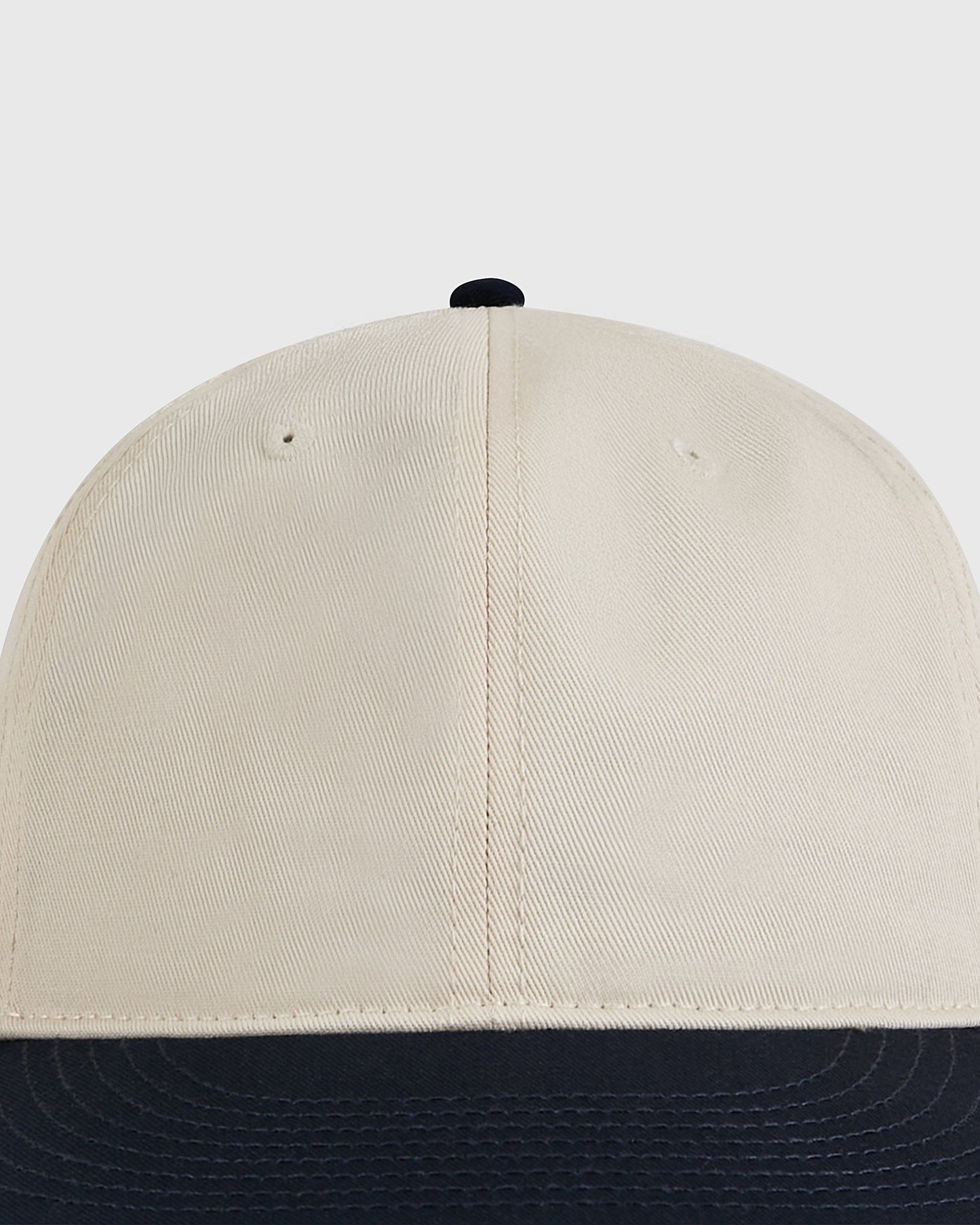 Natural and Navy Cotton Twill Ballcap