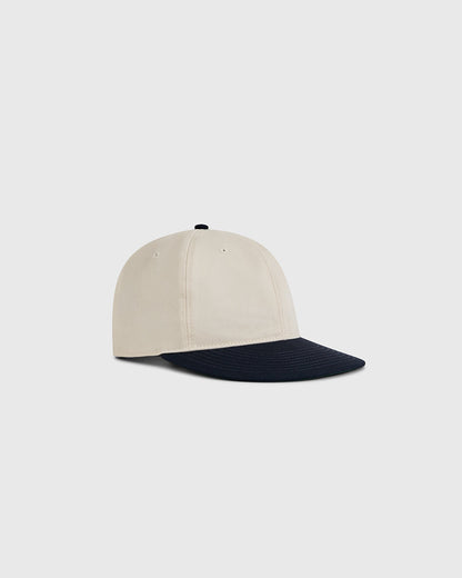 Natural and Navy Cotton Twill Ballcap