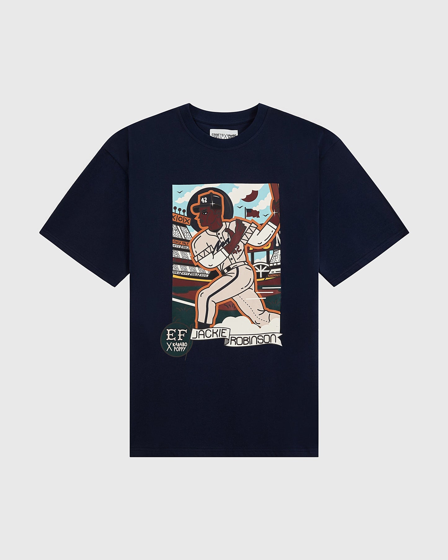 Karabo Poppy x Ebbets Field Jackie Robinson Short Sleeve Graphic Tee