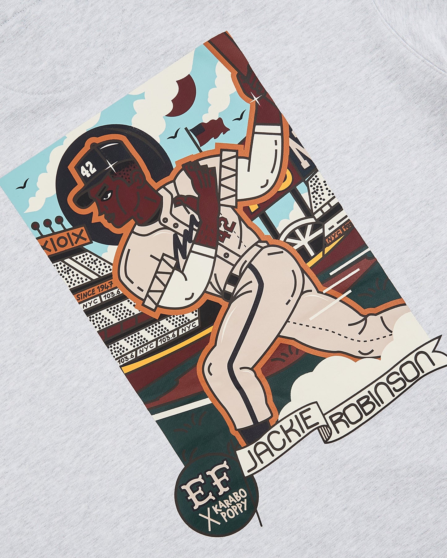 Karabo Poppy x Ebbets Field Jackie Robinson Heavyweight Cotton Pullover Hoodie