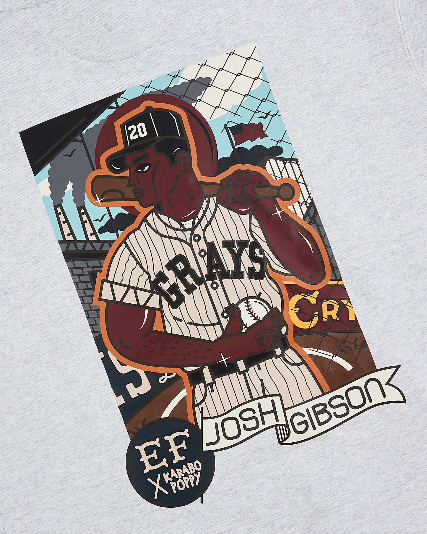 Karabo Poppy x Ebbets Field Josh Gibson Heavyweight Cotton Pullover Hoodie