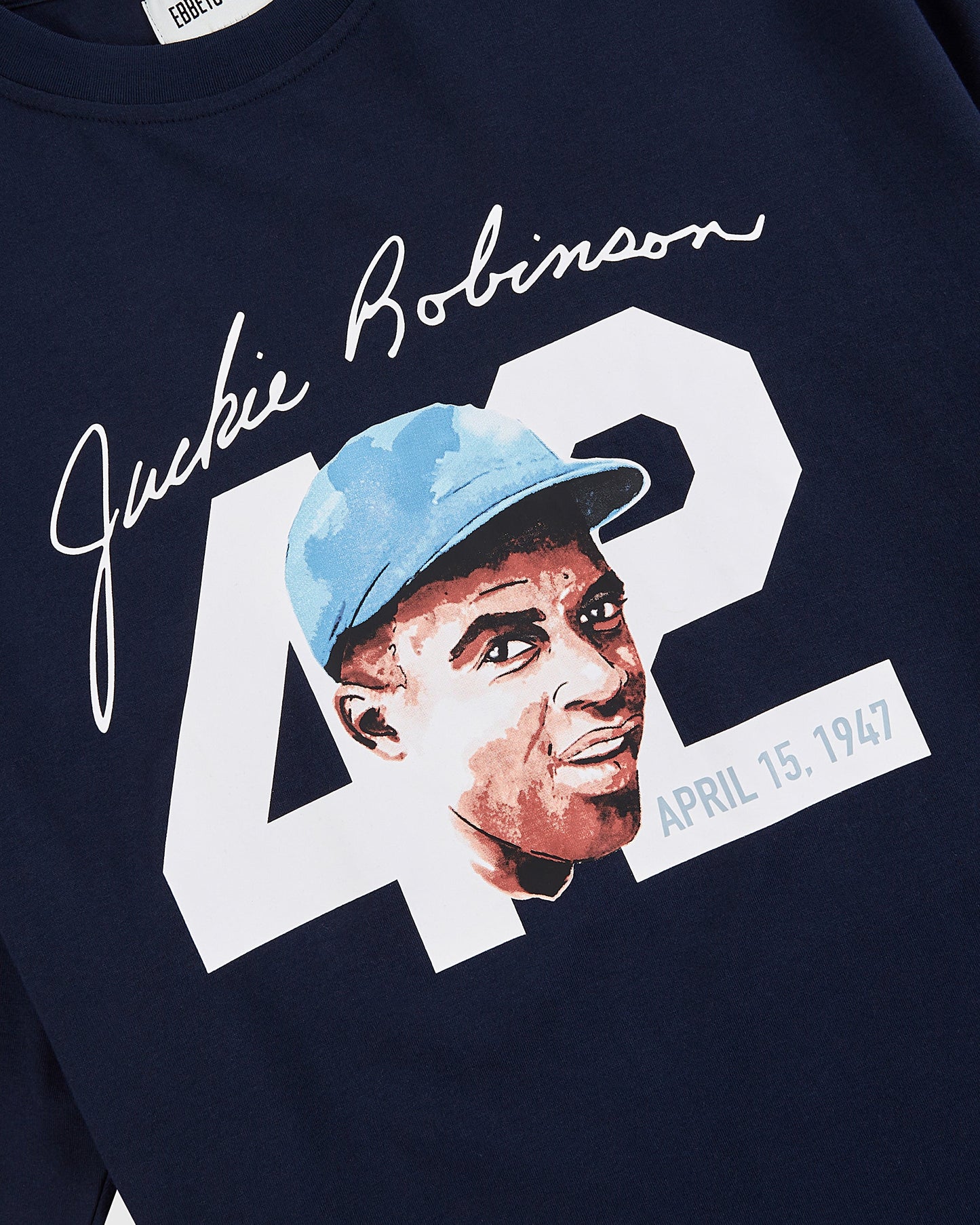 Jackie Robinson Watercolor Portrait Short Sleeve Graphic Tee
