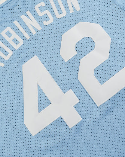 Jackie Robinson Powder Blue V-Neck Mesh Jersey