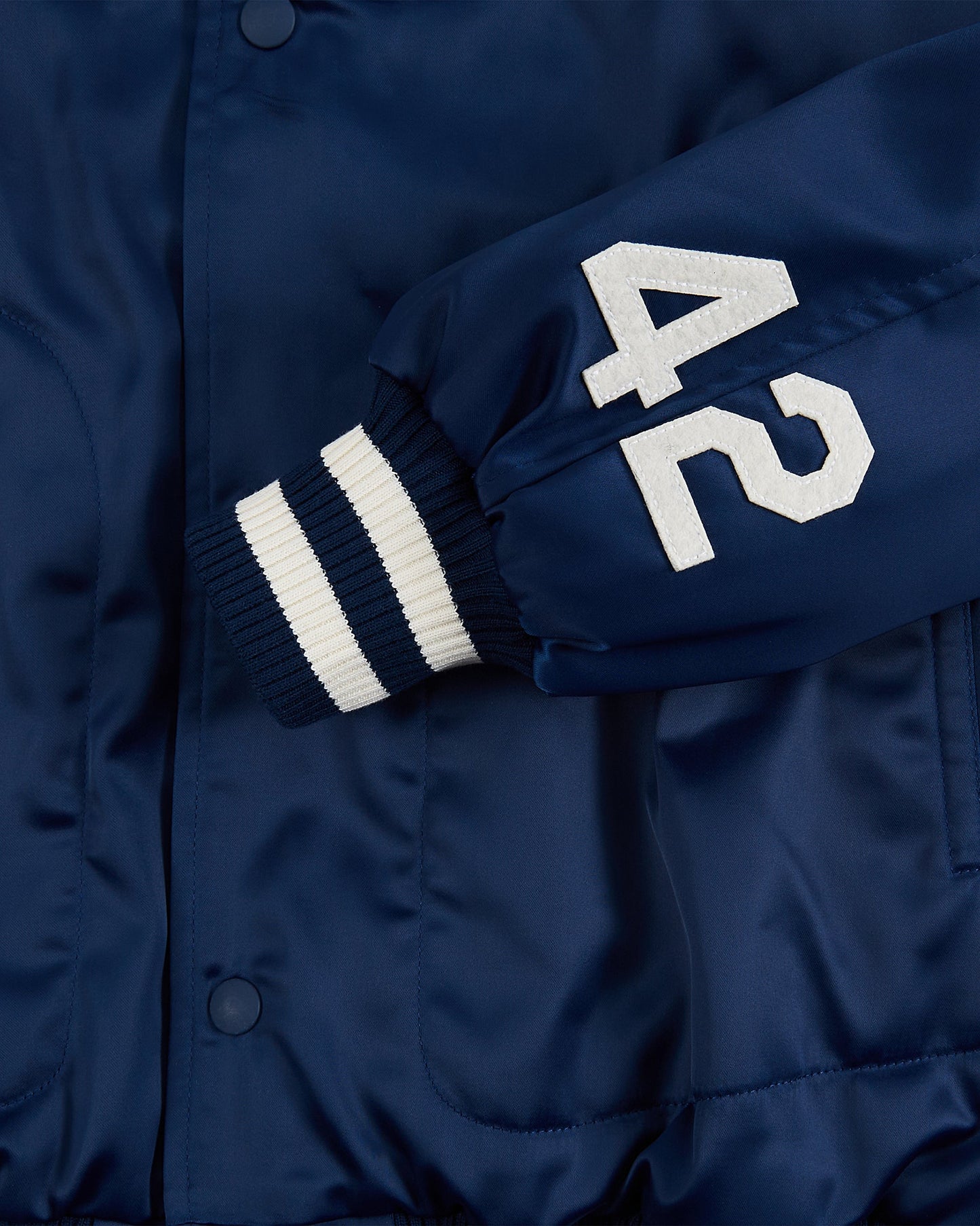 Jackie Robinson Comic Book Hero Cotton Lined Satin Varsity Jacket
