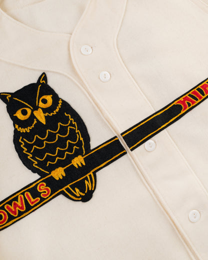 Topeka Owls 1947 Authentic Wool Home Baseball Jersey