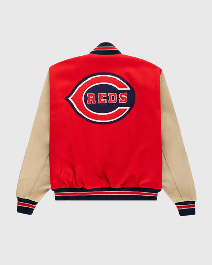 Cincinnati Reds 1940 Authentic Wool & Leather Jacket