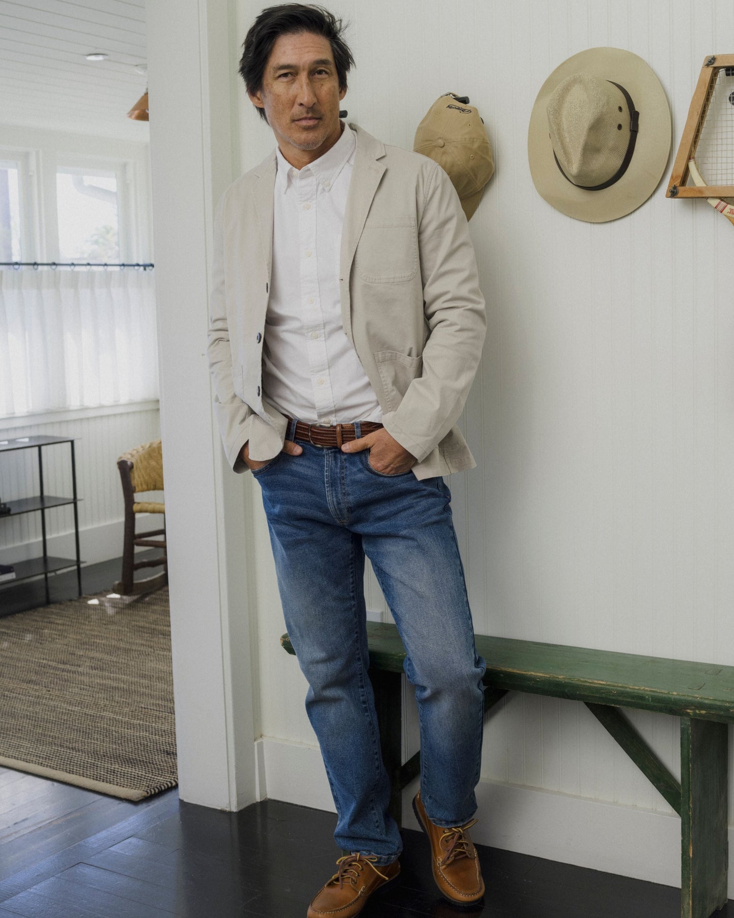 Thompson Stretch Blazer - Stone