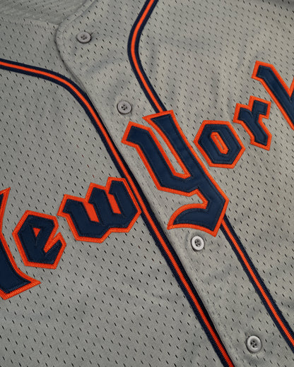 New York Knights Mesh Button-Up Baseball Jersey