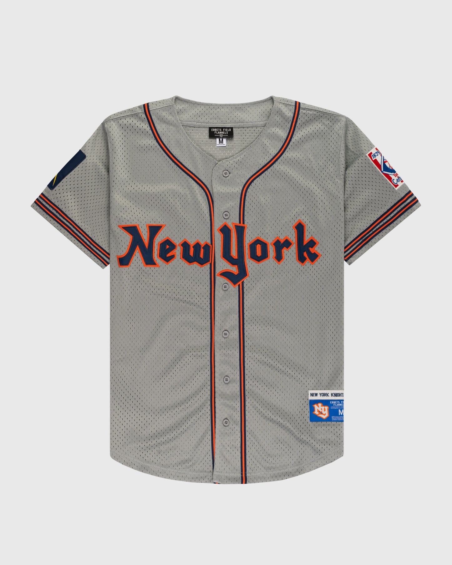 New York Knights Mesh Button-Up Baseball Jersey