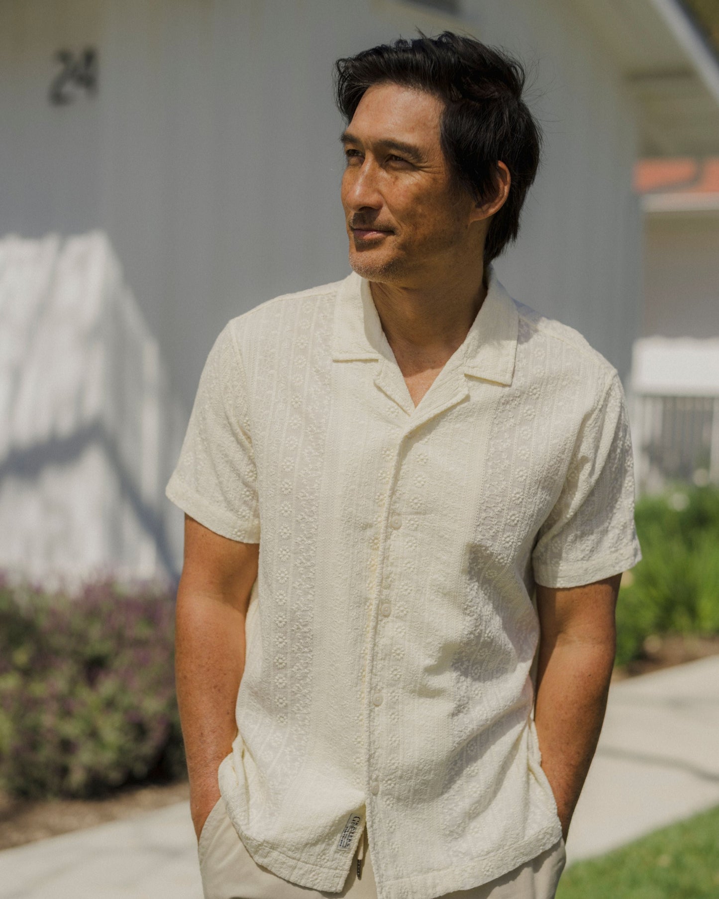 Resort Embroidered Shirt - Ecru