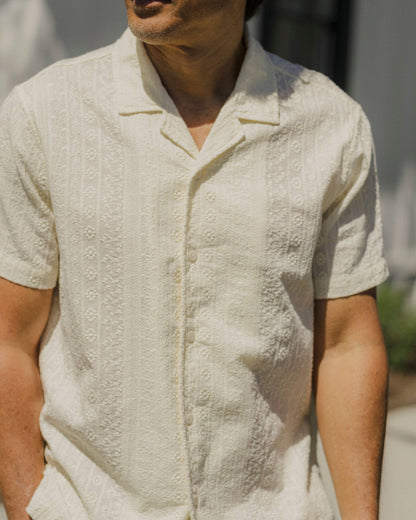 Resort Embroidered Shirt - Ecru