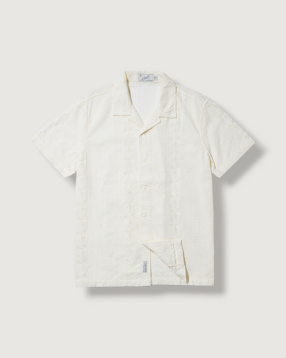 The Resort Embroidered Shirt - Ecru